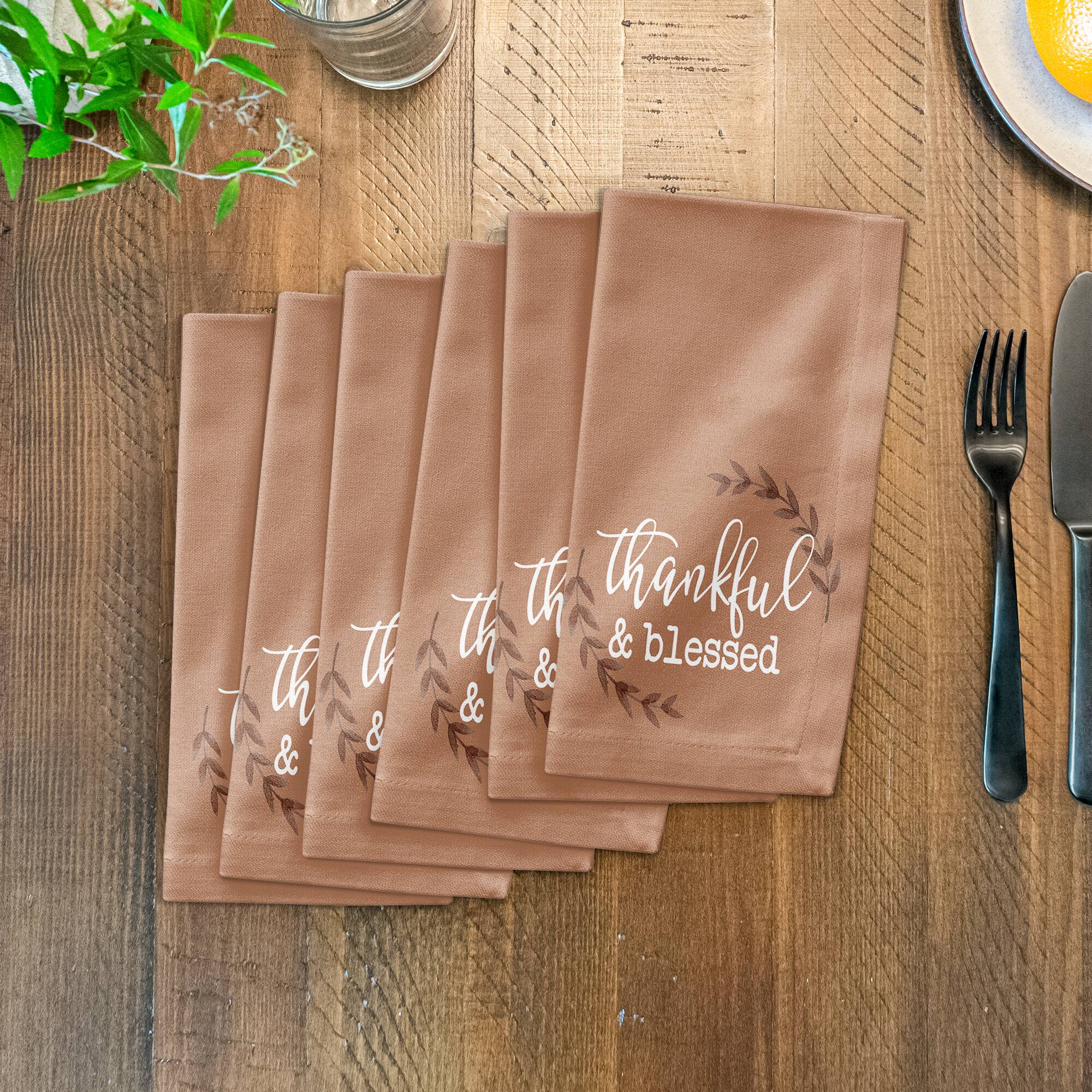 Thankful Blessed Cotton Twill Napkin